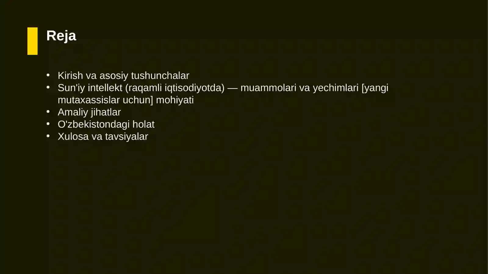 Sun'iy intellekt (raqamli iqtisodiyotda) — muammolari va yechimlari [yangi mutaxassislar uchun] 2