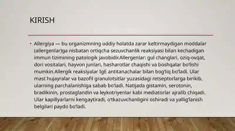 Allergiyaga qarshi vositalar 2