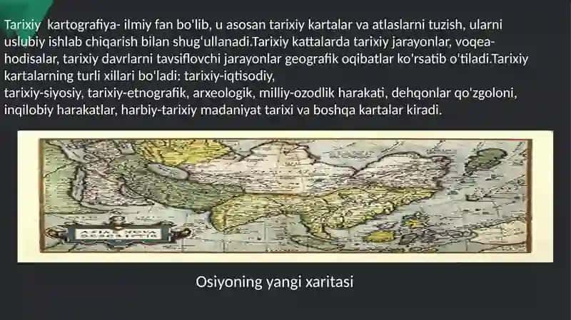 Tarixiy kartografiya va uning shakllanishi tarqqiyoti 2