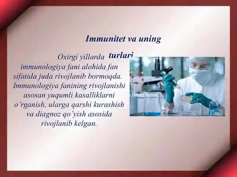 Immunologiya fanining rivojlanishi 2