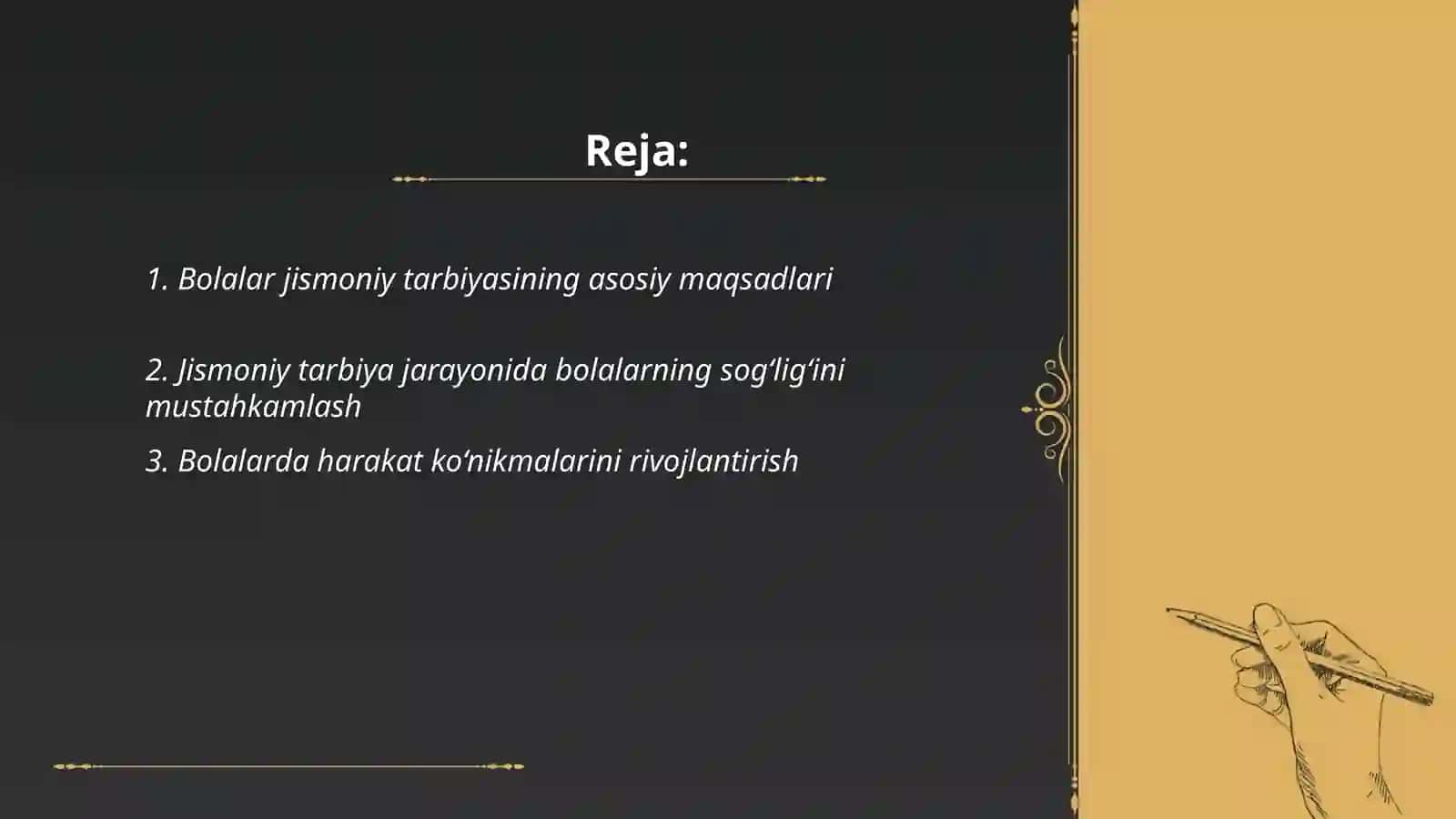 Bolalar jismoniy tarbiyasi fanining maqsadi va predmeti 2