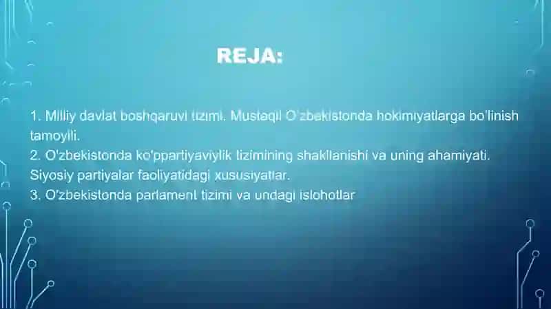 O'zbekistonda ko'p partiyalilik tizimining shakllanishi va uning ahamiyati 2