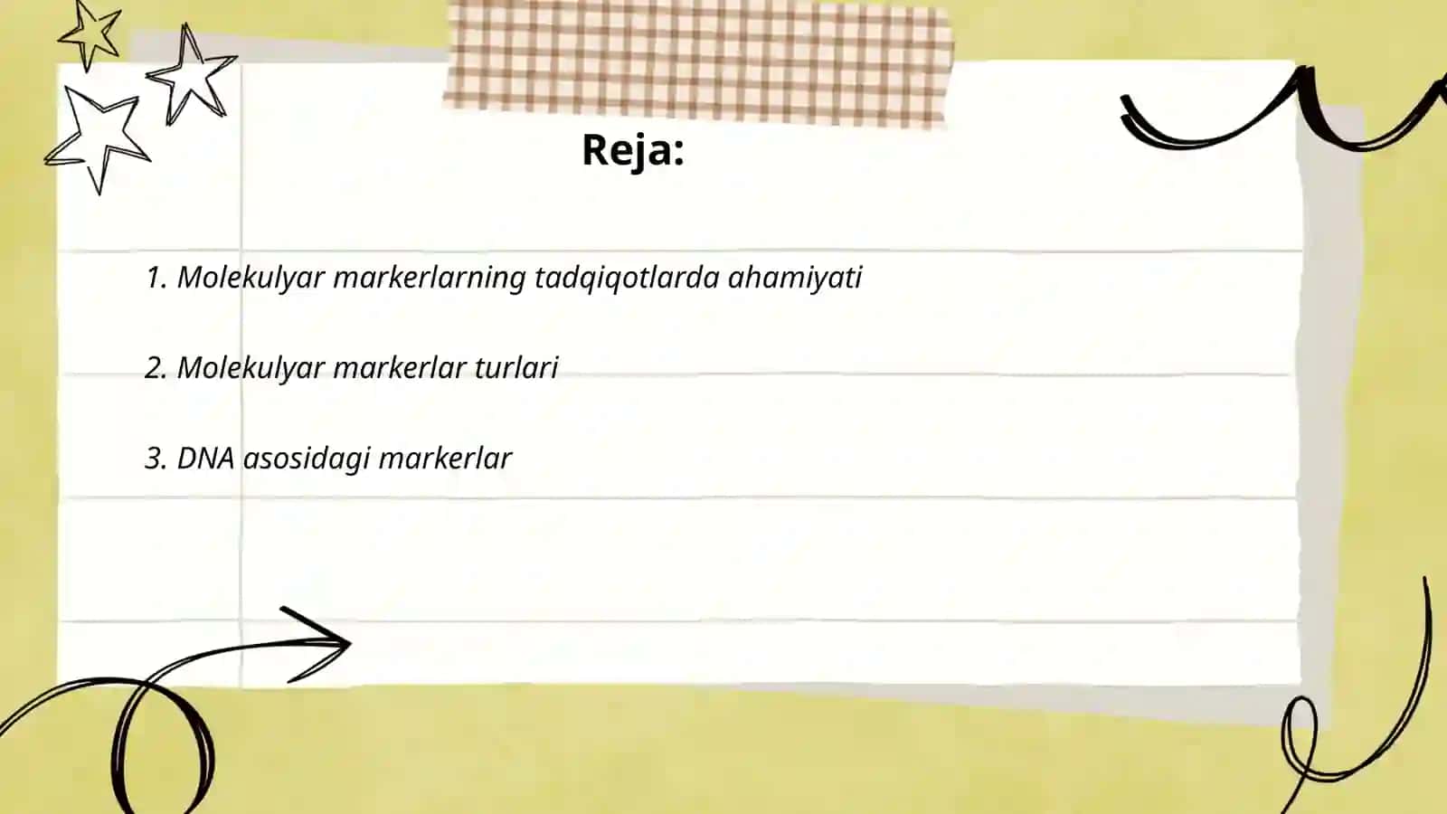 Molekulyar markerlar va ularning qo‘llanilishi 2