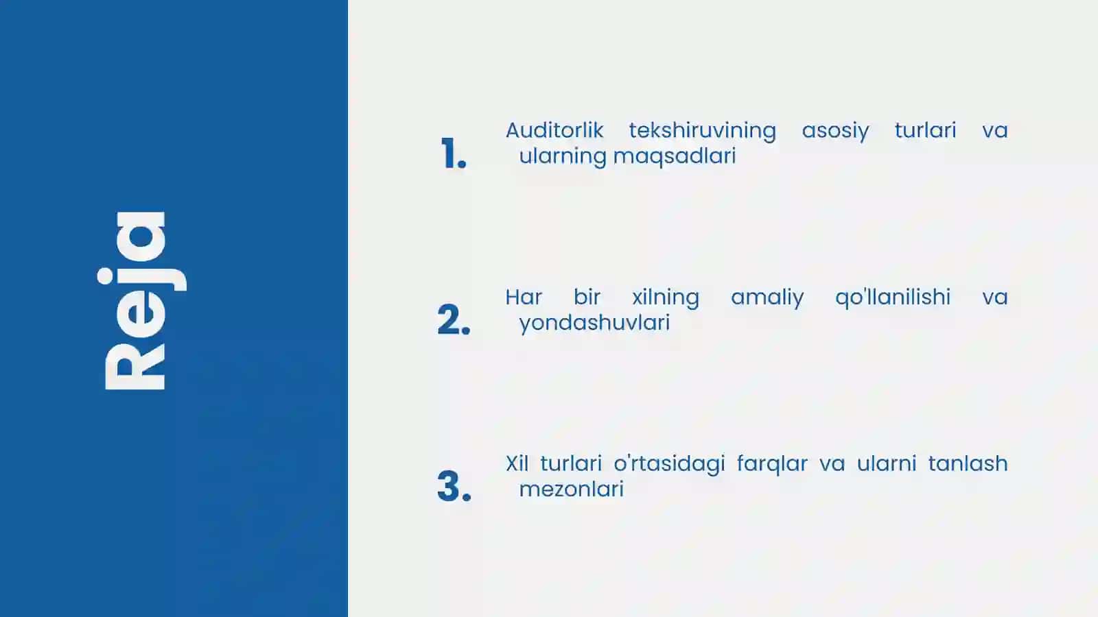 Auditorlik tekshiruvining xillari 2