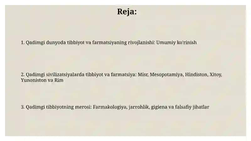 Qadimgi Sivilizatsiyalarda Tibbiyot 2