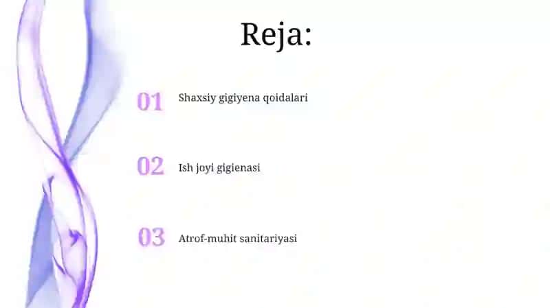 Tozalik va gigiyena 2