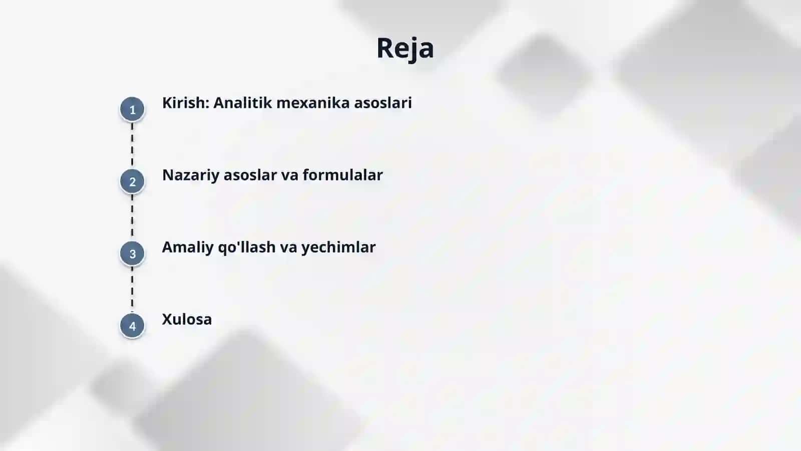 Analitik mexanika: Nazariya va amaliyot 2
