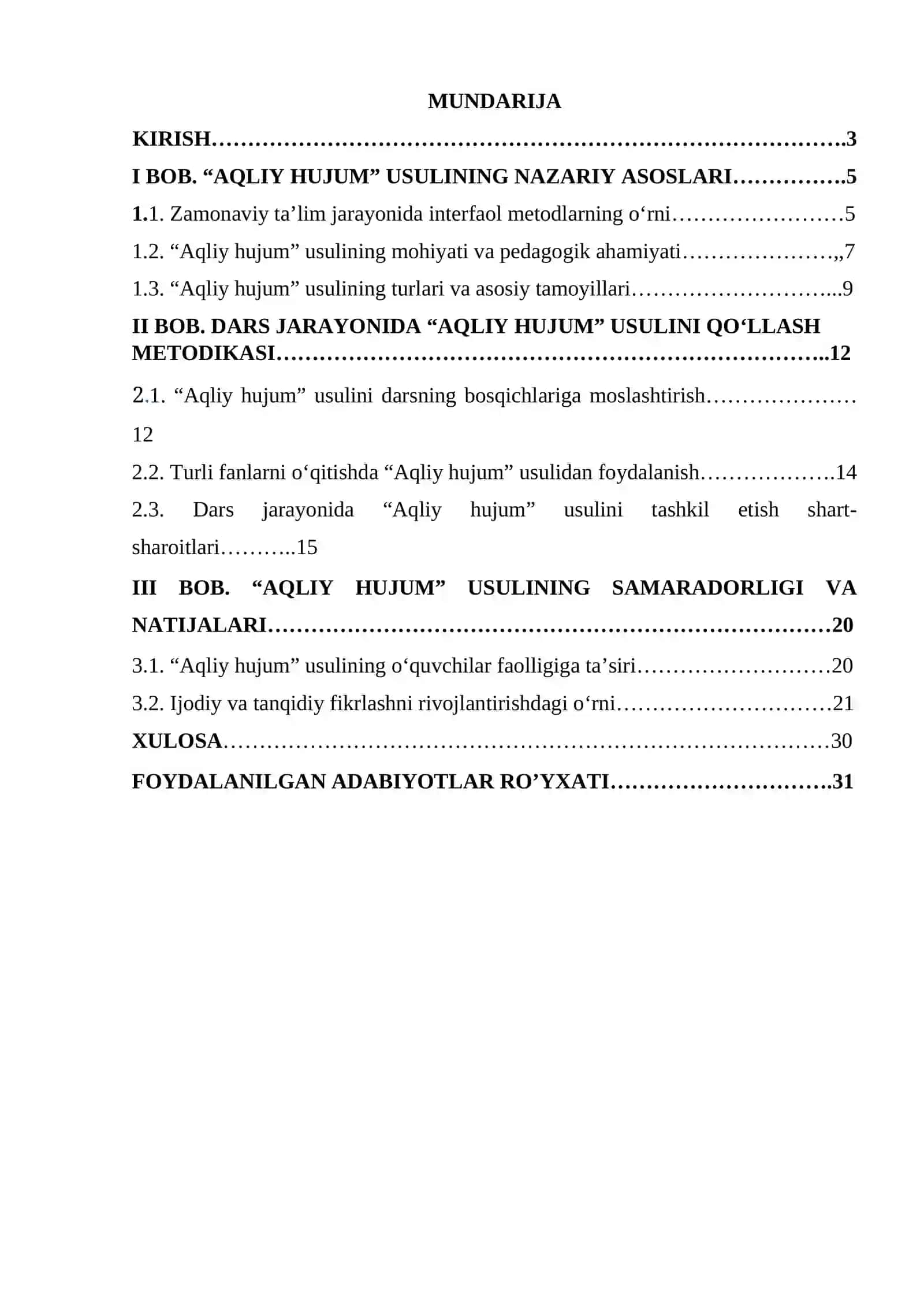 Aqliy hujum usulining qo'llanilishi 2