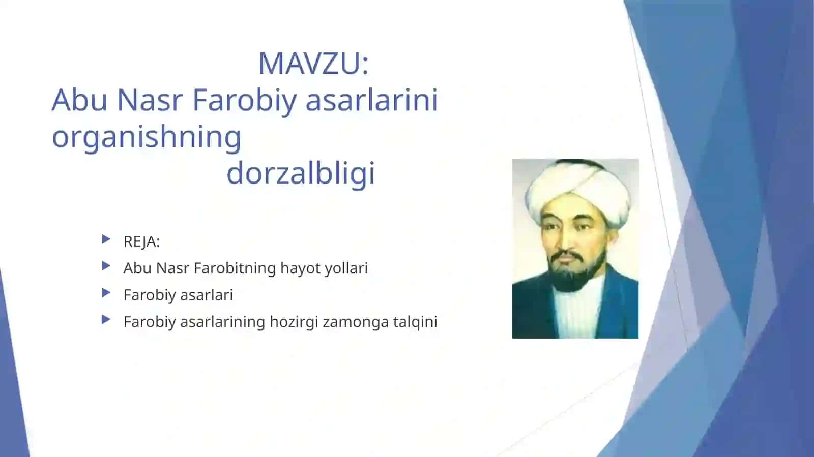 Abu Nasr Farobiy asarlarini o'rganishning dolzarbligi 2