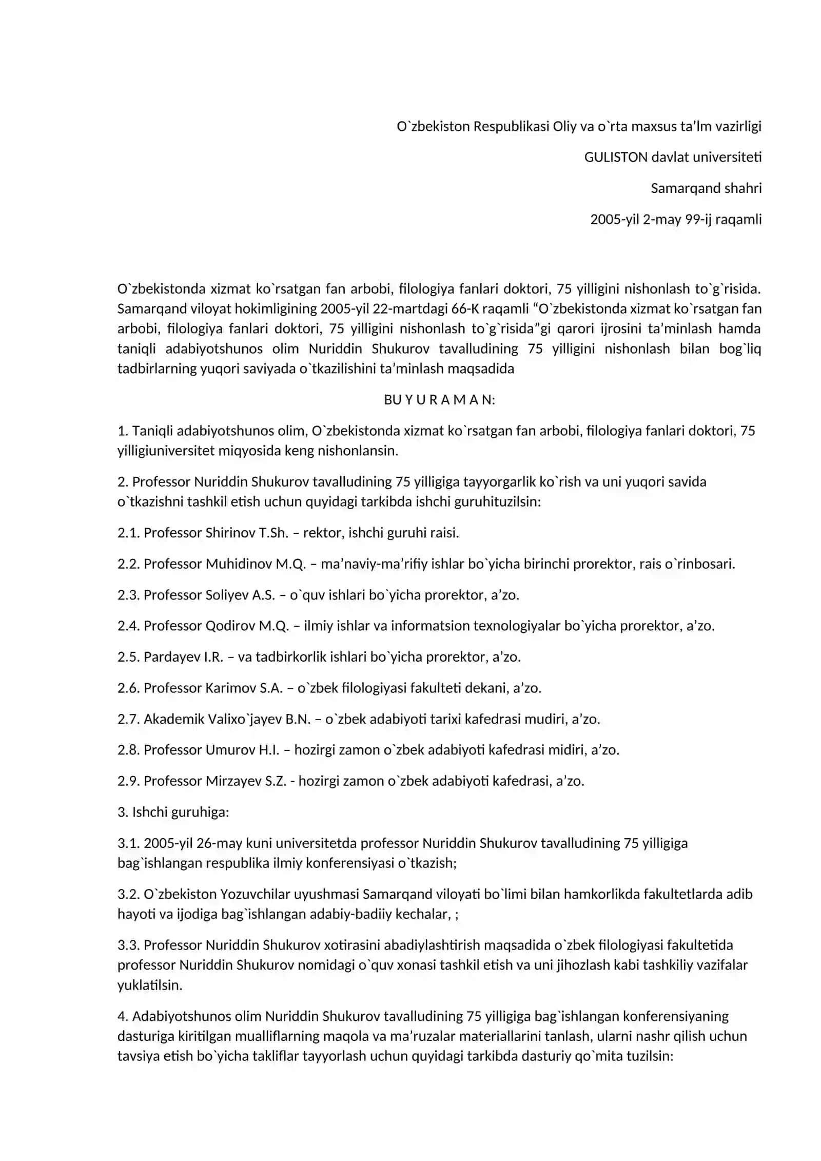 Buyruq tuzilishi 2