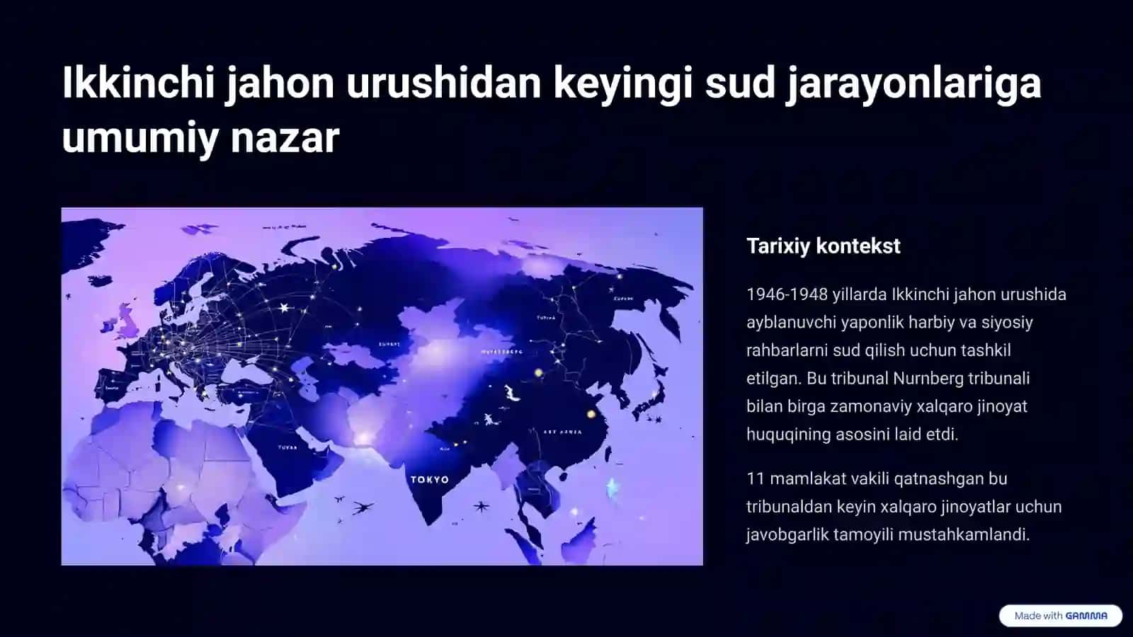 Tokiyo xalqaro harbiy tribunali: Adolat qaror topganmi? 2