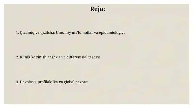 Qizamiq va qizilcha 2
