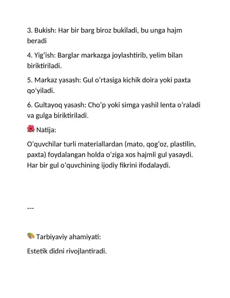Turli materiallardan hajmdor gullar yasash 2