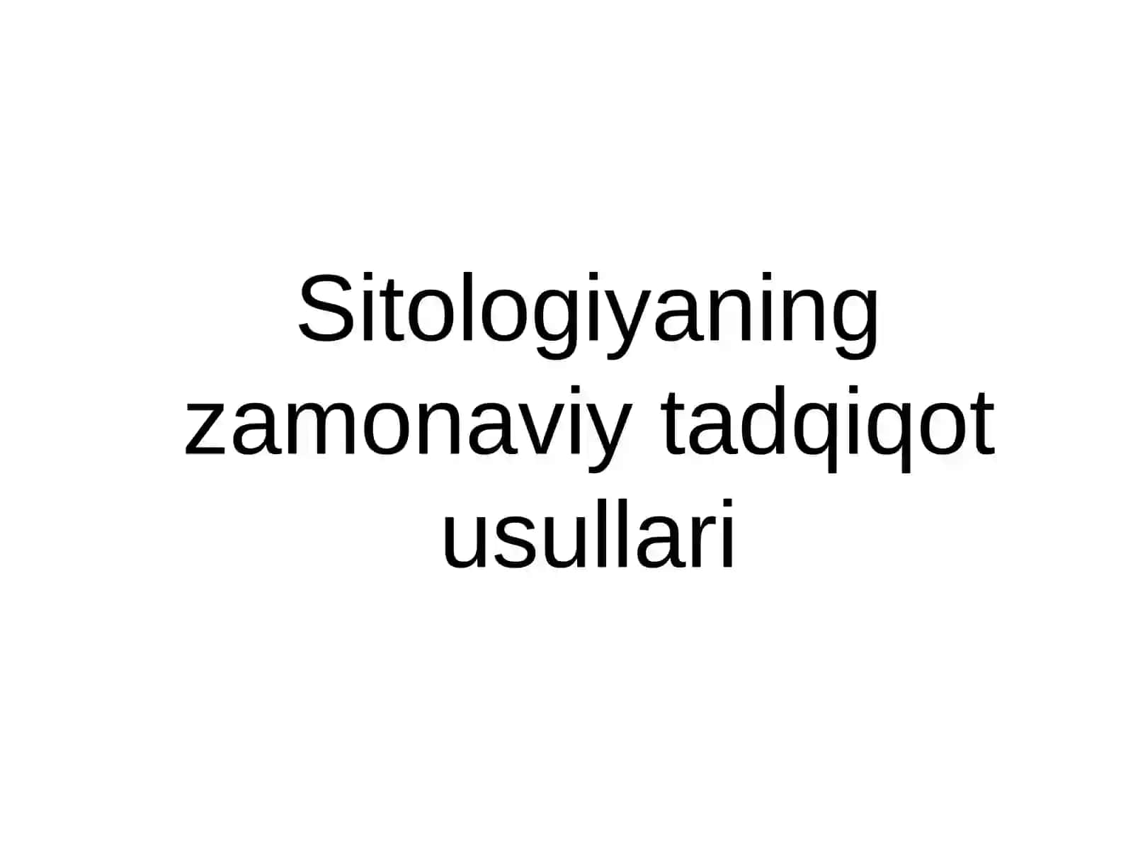 Hayotning xujayraviy asoslari 2