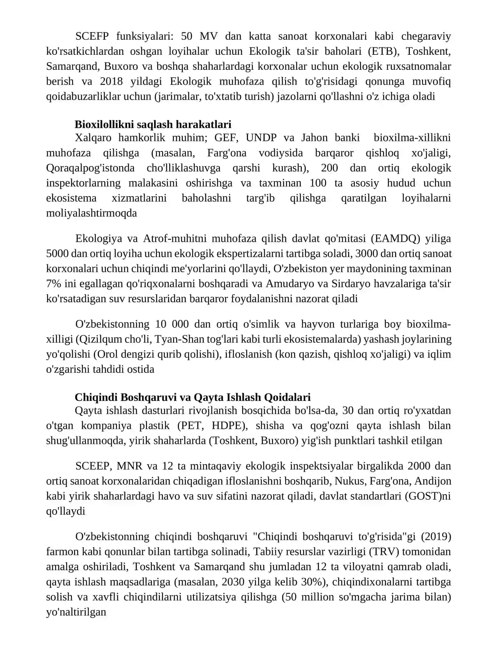 O'zbekistondagi Ekologik Qonunchilik 2