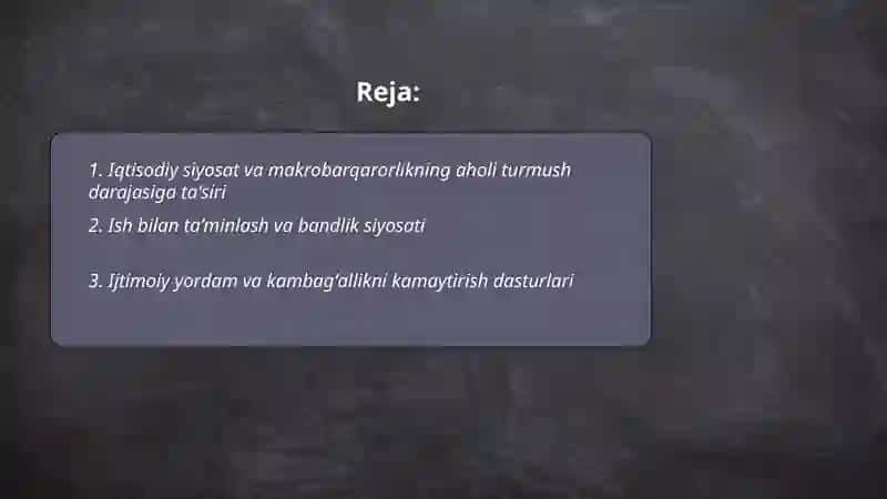 Davlatning aholi turmush darajasini oʼstirishdagi roli 2