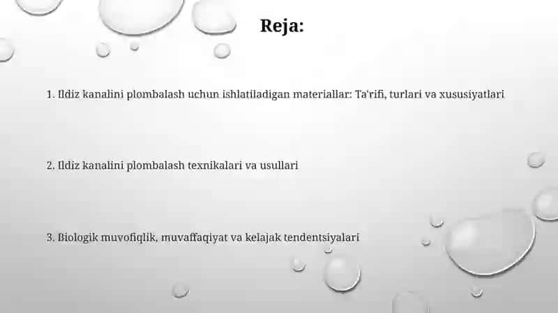 Tish kanallarini plombalashda ishlatilinadigan ashyolar 2