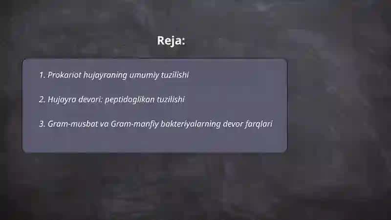 Prokariot hujayraning tuzilishi 2