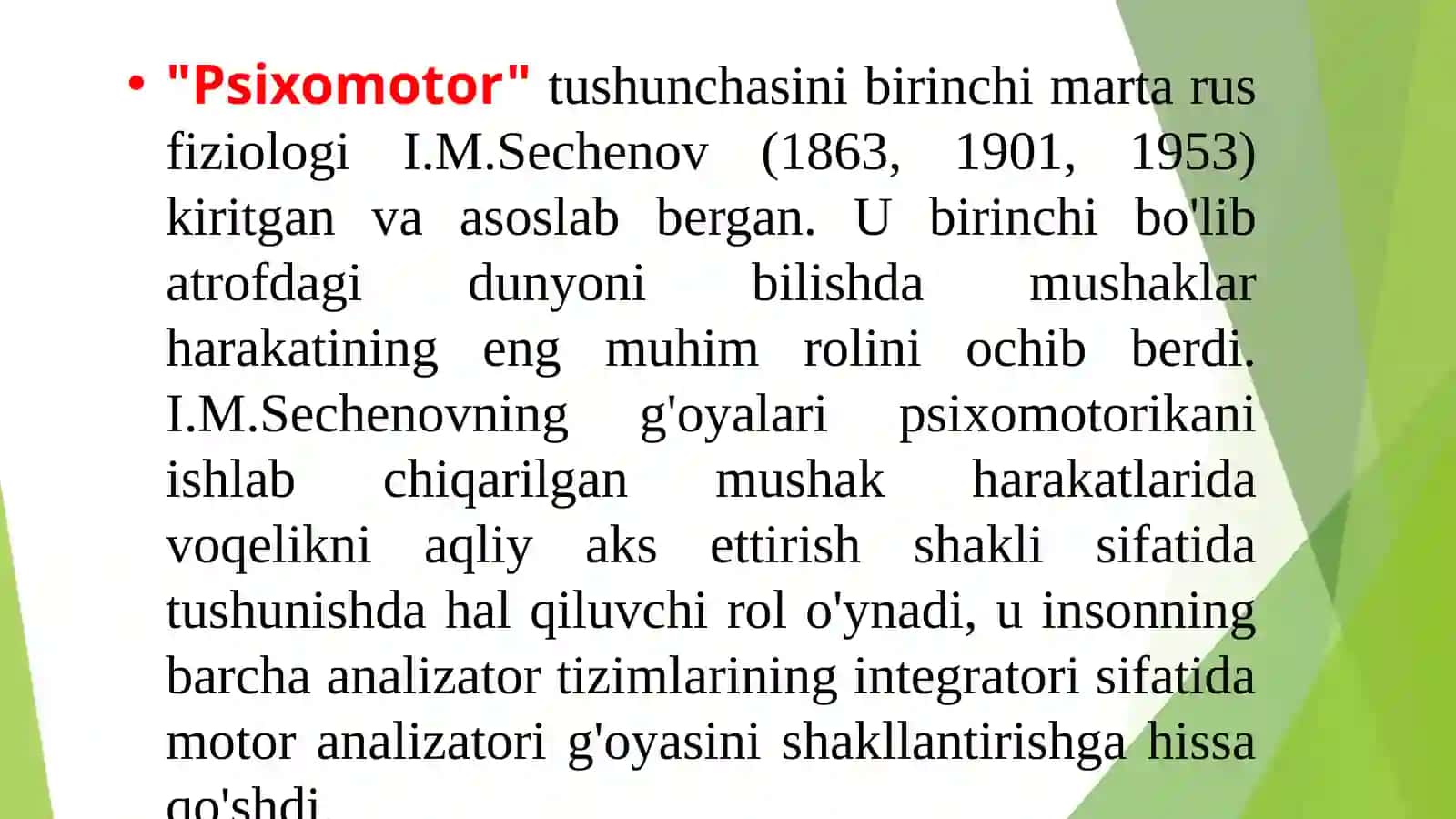 INSON PSIXOMOTORIKASI XARAKTERISTIKASINI ANIQLASH 2