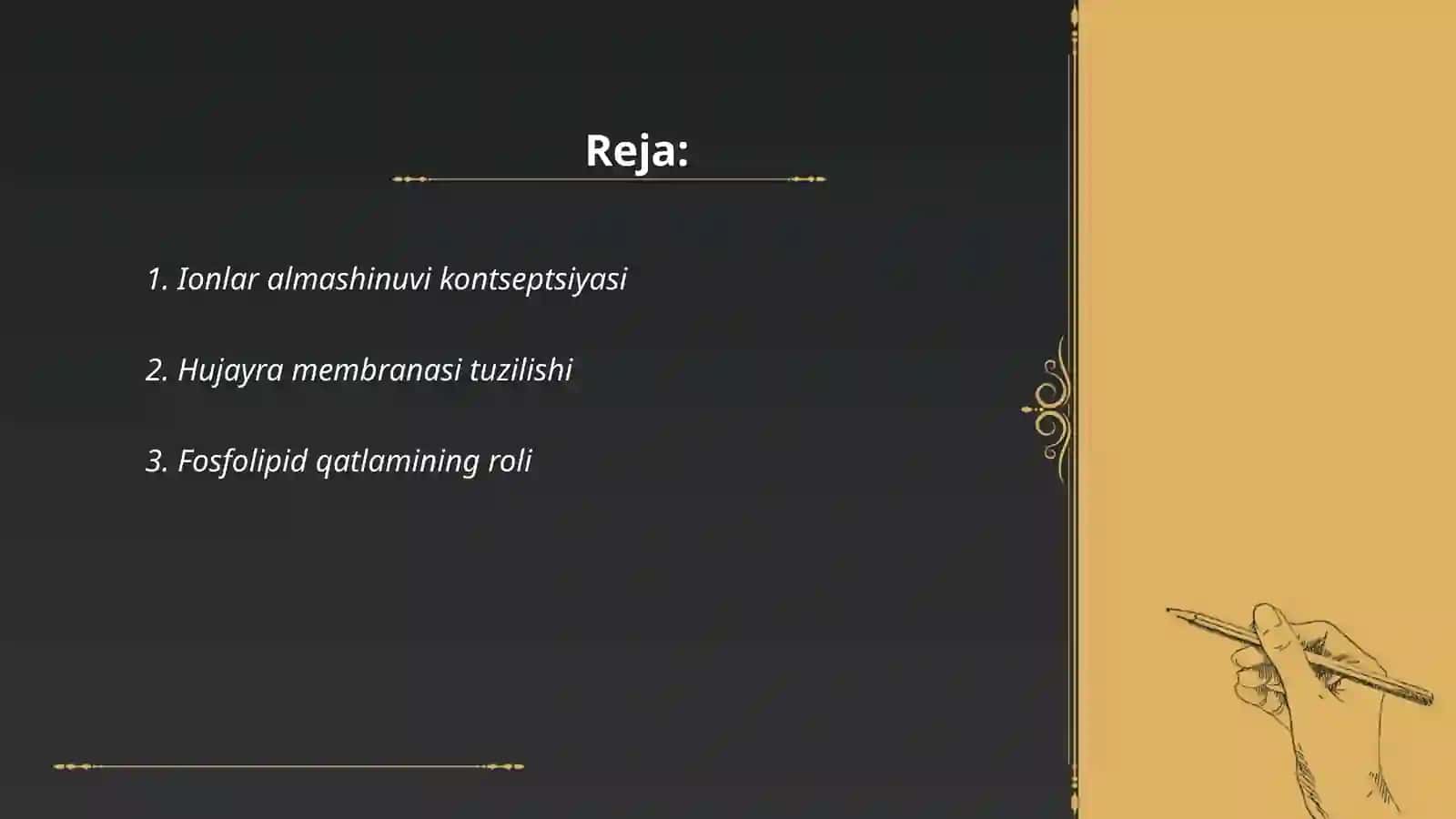 Hujayra membranasida ionlar almashinuvi mexanizmlari 2