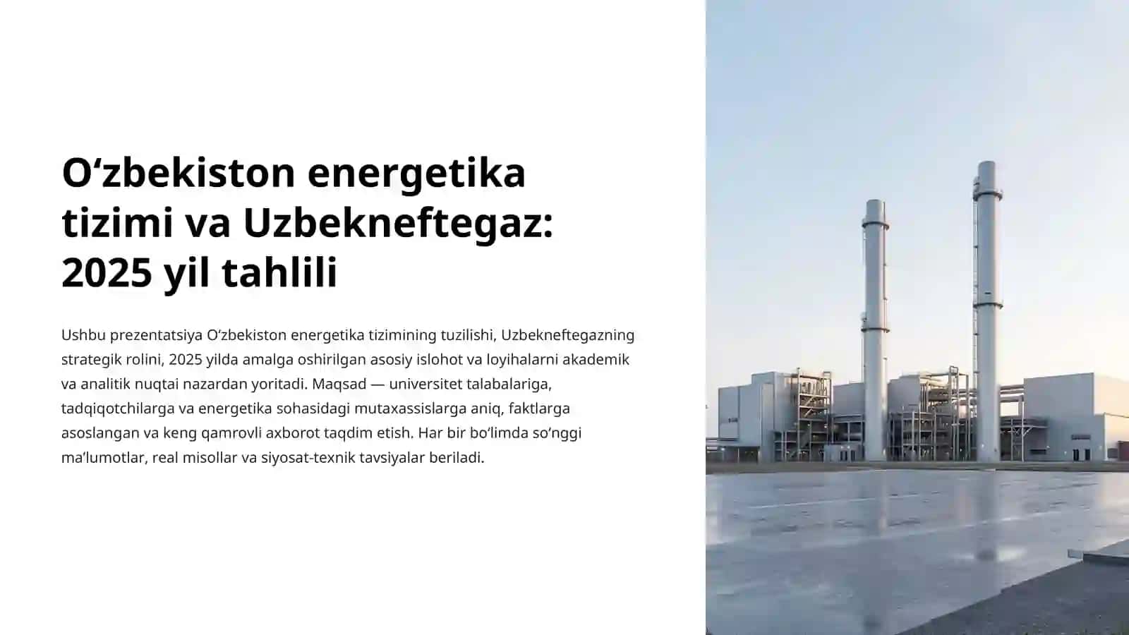 O’zbekiston energetika tizimi 2