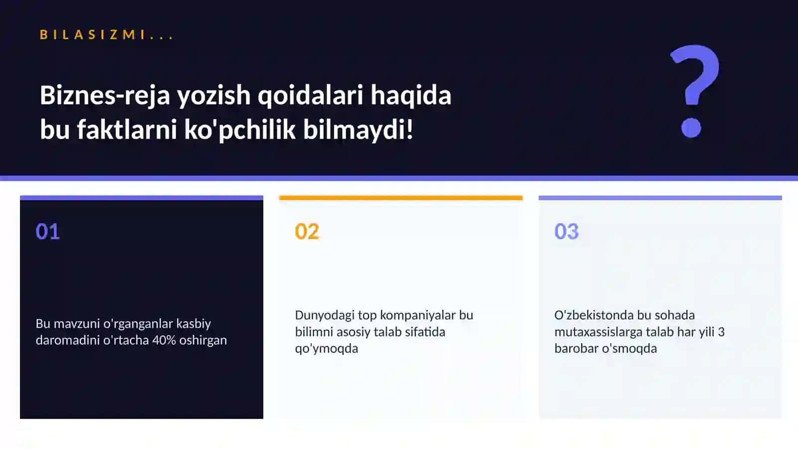 Biznes-reja yozish qoidalari 2