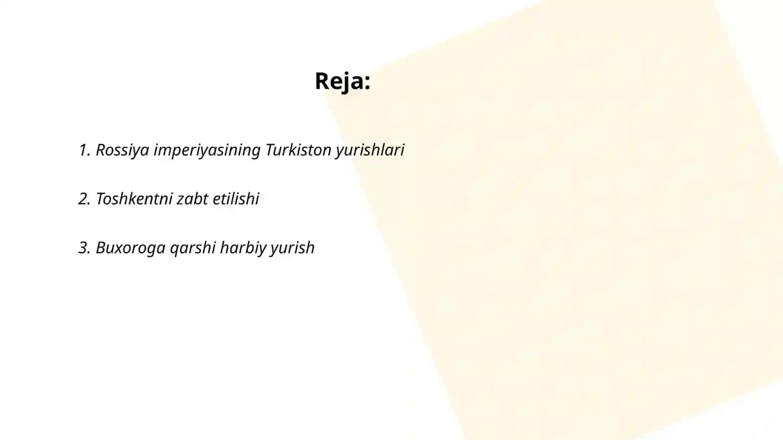 Rossiya imperiyasining orta Osiyo harbiy yurishlari 2