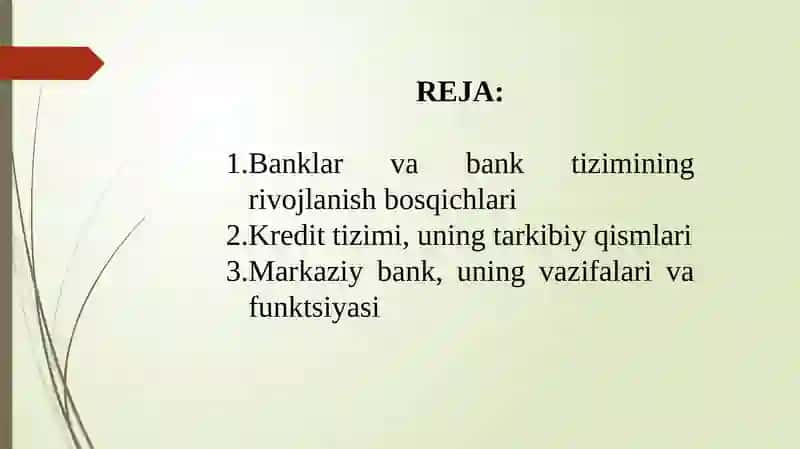 Banklar va Bank Tizimi 2