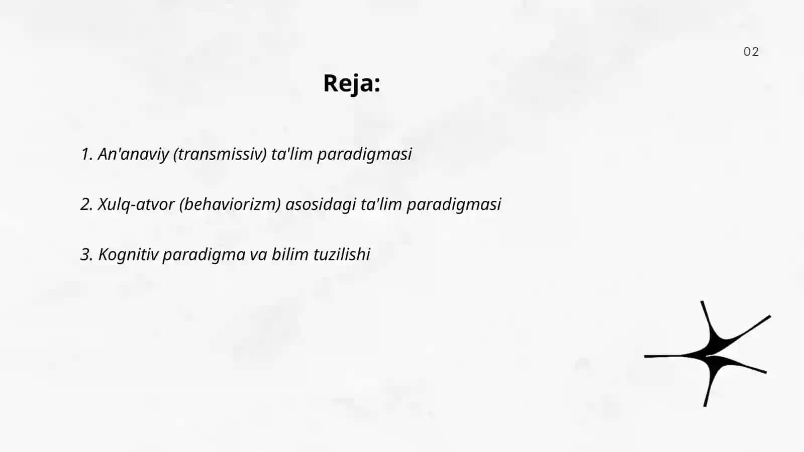 An'anaviy (transmissiv) ta'lim paradigmasi 2