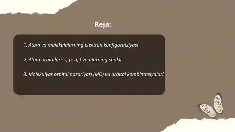 Kimyoviy birikmalarning elektron tuzilishi va xossalari 2