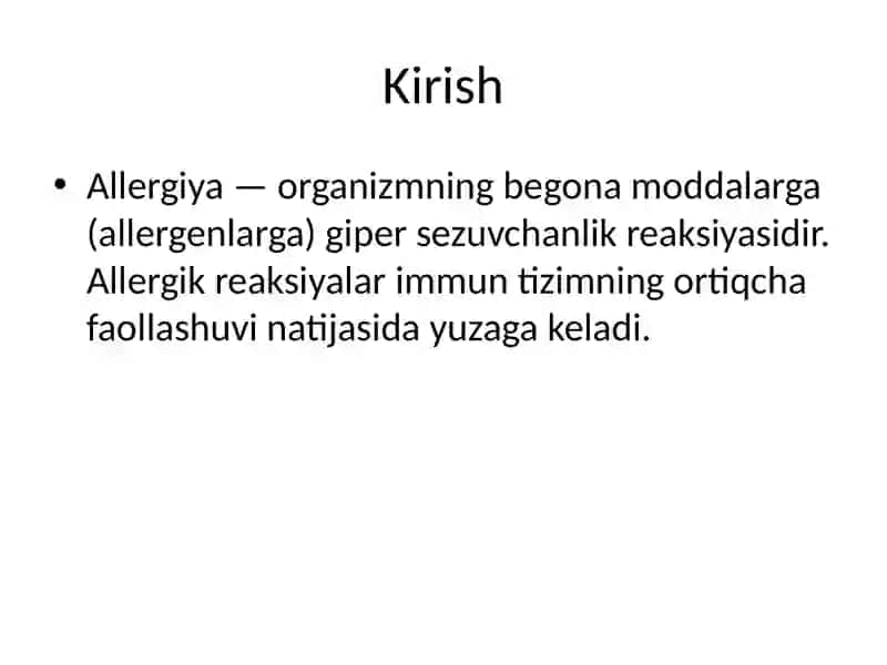 Allergiyaga qarshi vositalar 2