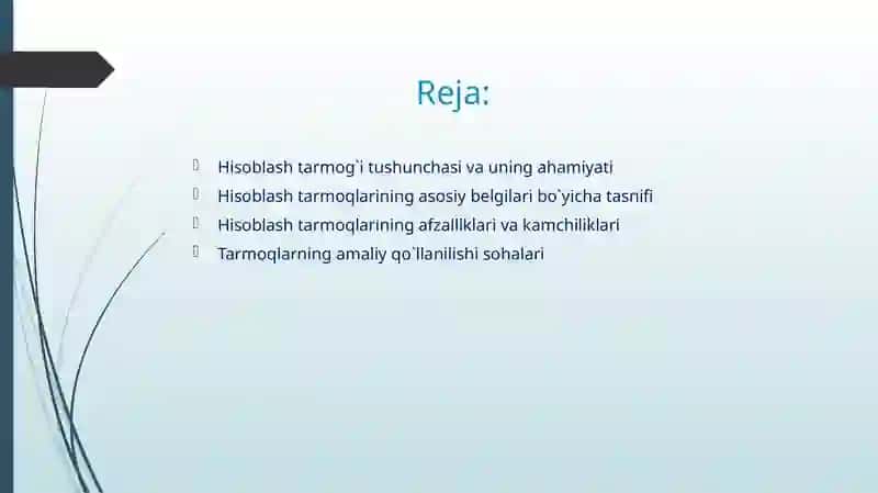 Hisoblashtarmoqlarining klassifikatsiyasi 2