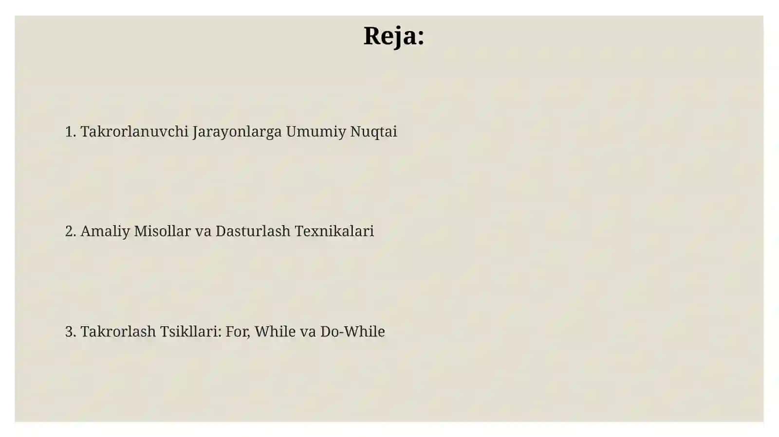 C++ tilida sikllardan foydalanib takrorlanuvchi jarayonlarni dasturlash 2