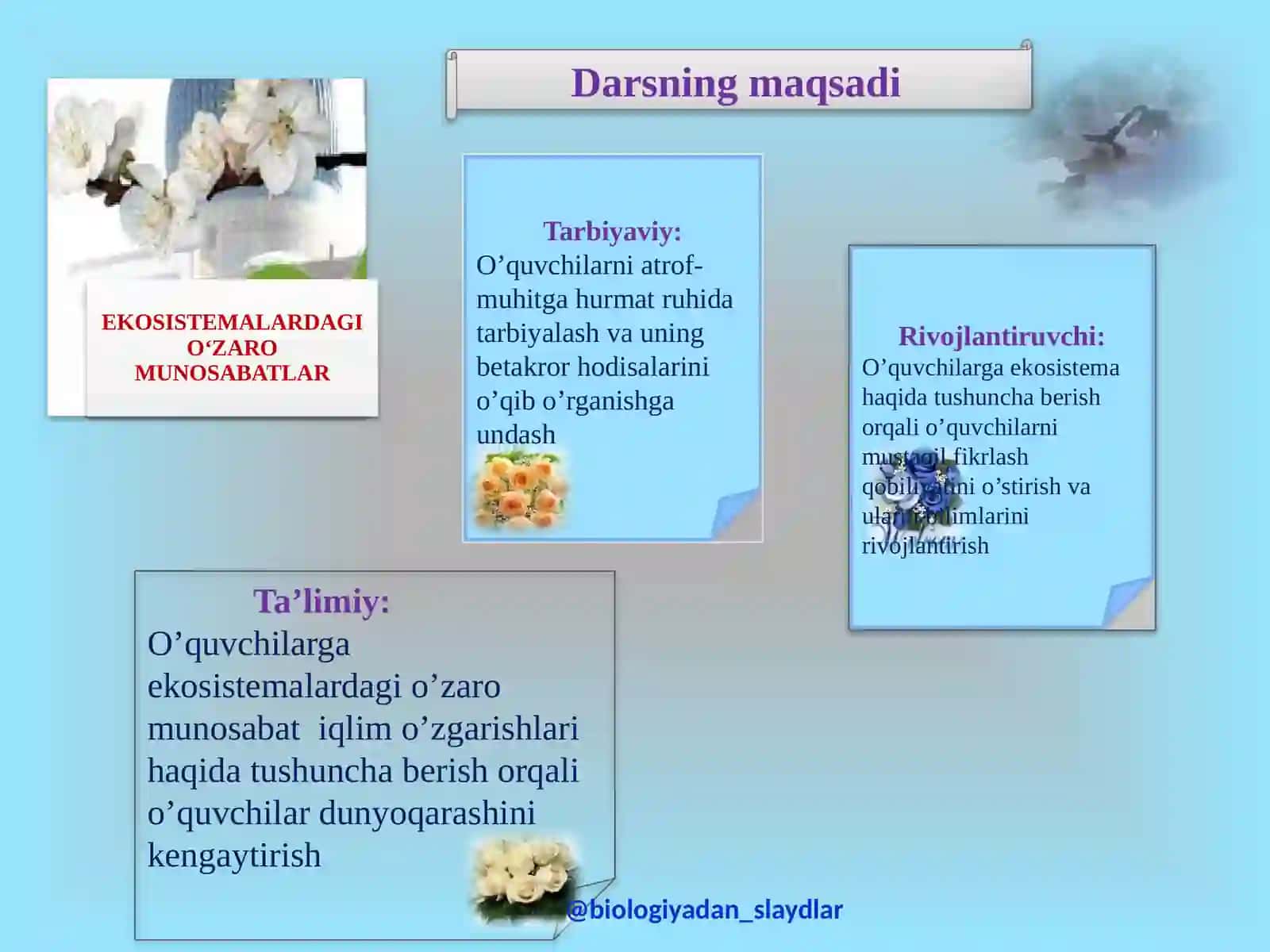 EKOSISTEMALARDAGI O‘ZARO MUNOSABATLAR 2