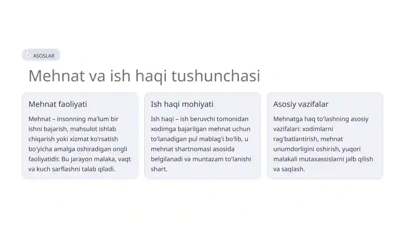 Mehnat va unga haq toʻlash hisobi 2