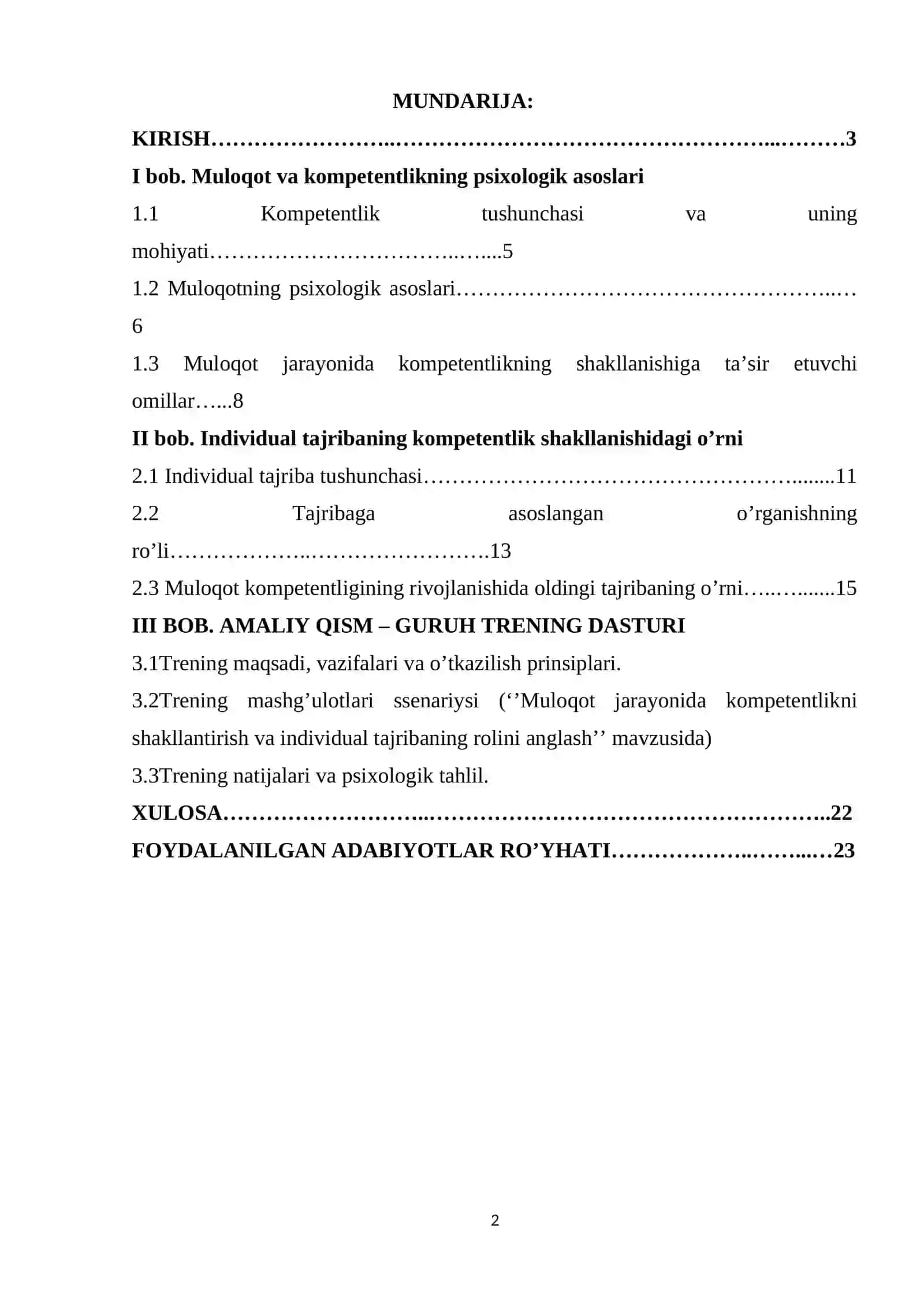 PSIXOLOGIK TRENING ASOSLARI 2