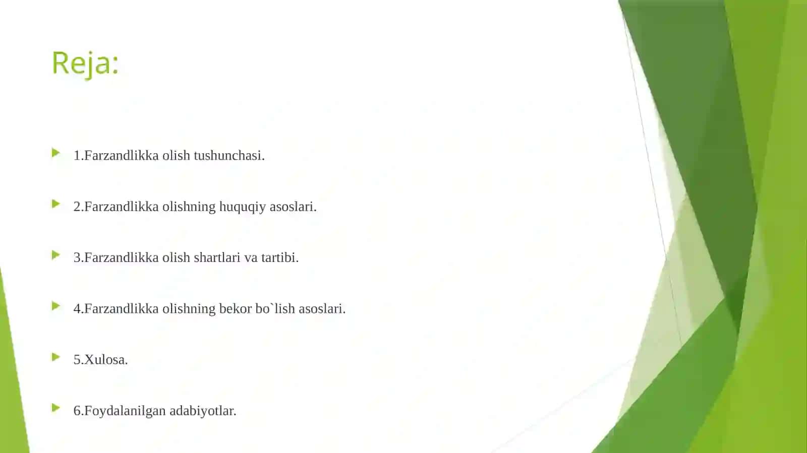 farzandlikka olish 2
