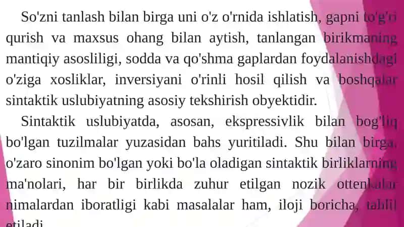 Sintaktik uslubiyat 2
