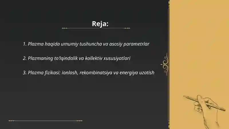 Plazma haqida tushuncha 2