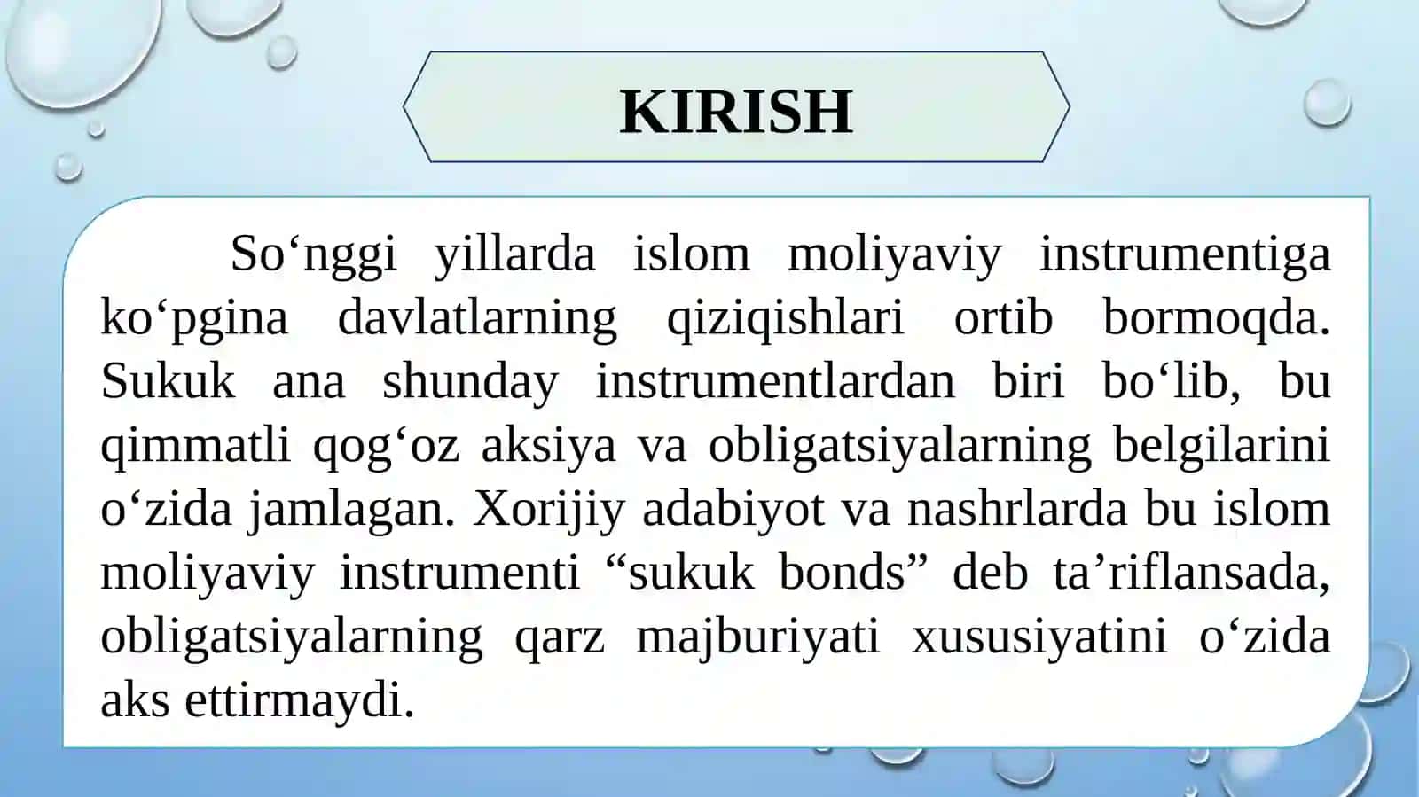 Sukuk (islom moliyaviy instrumenti) 2