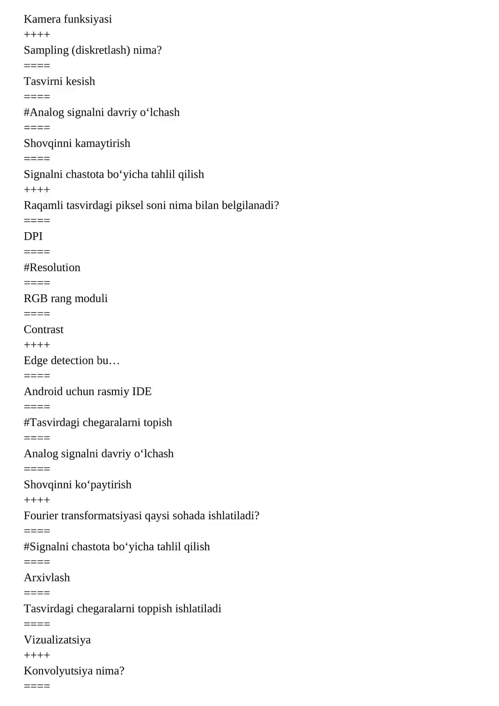 Signal va tasvirlarni qayta ishlash 2