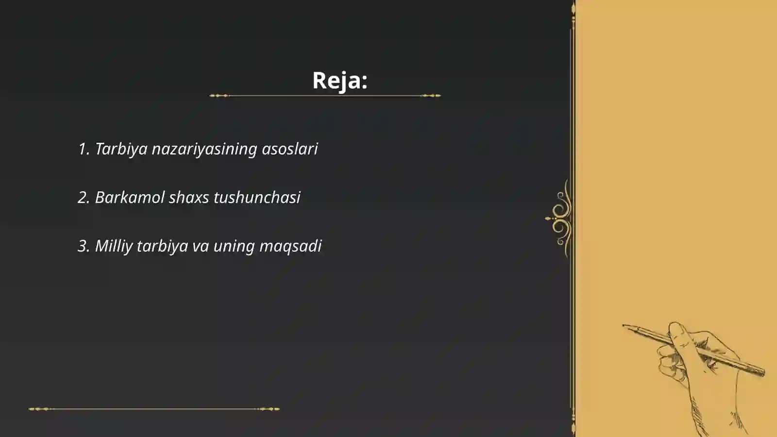 Tarbiya nazariyasi va jarayoni 2