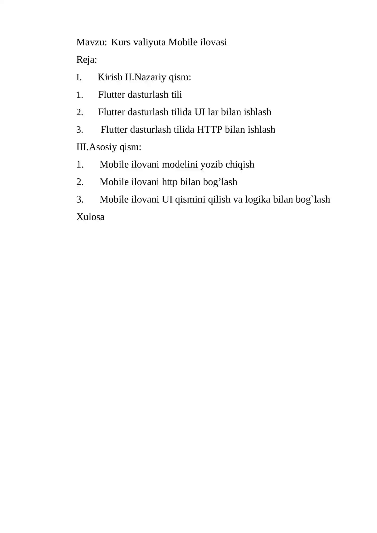 Flutter dasturlash tili 2