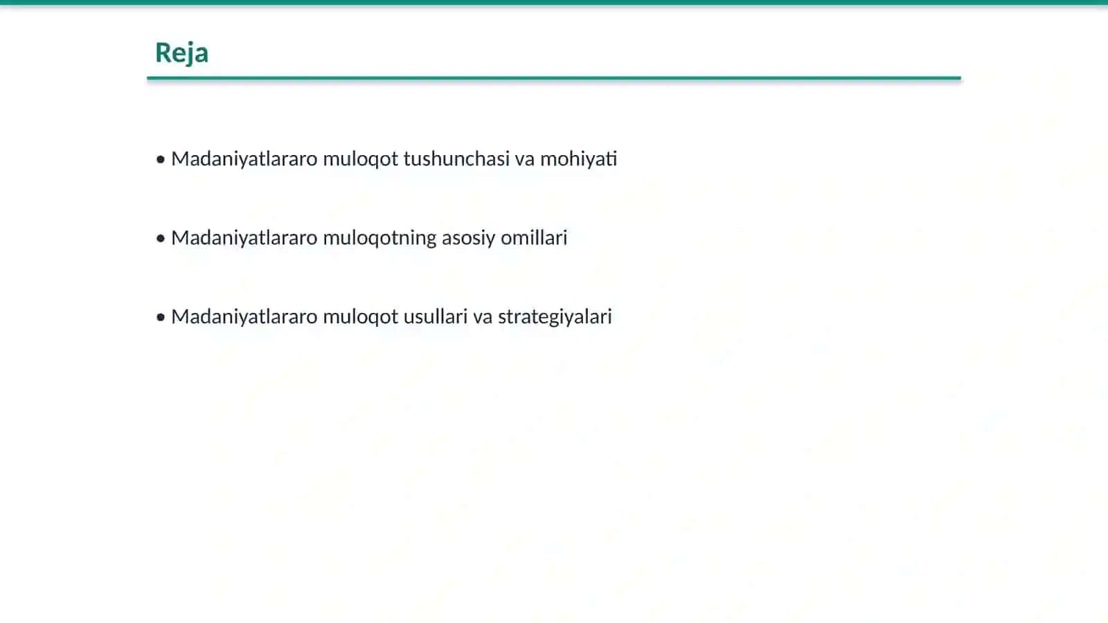 Madaniyatlararo muloqot 2
