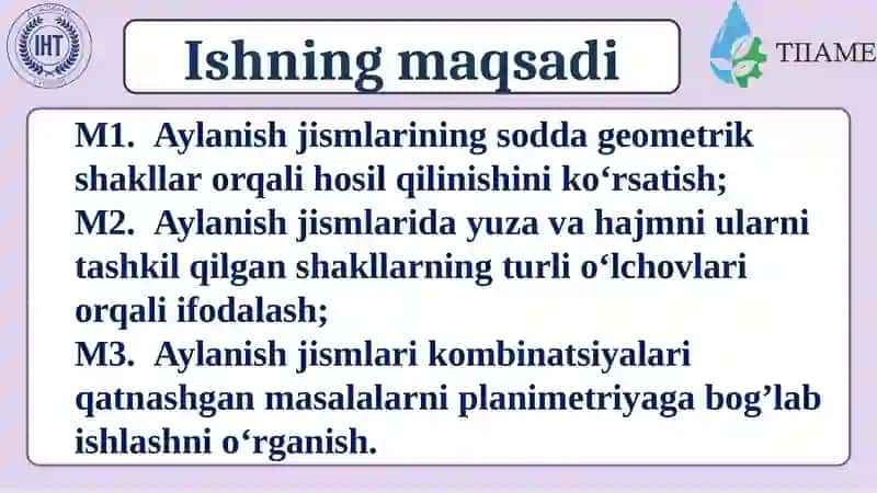“Konus va shar mavzusini o‘qitish metodikasi” 2