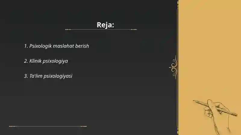 Psixologiyaning kasbiy faoliyat turlari 2