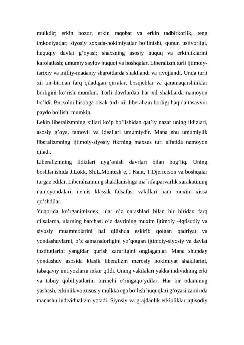 LIBERALIZM SIYOSIY VA HUQUQIY 2