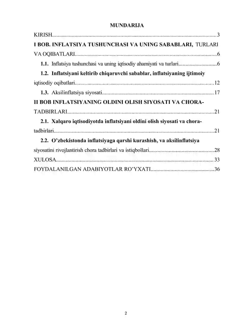 INFLATSIYA VA AKSILINFLATSIYA 2