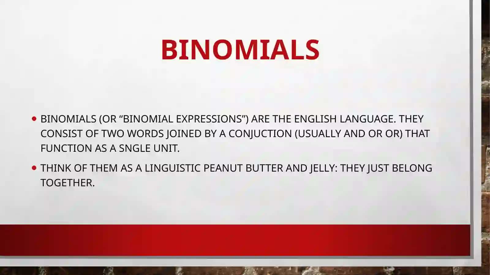 Binomials 2