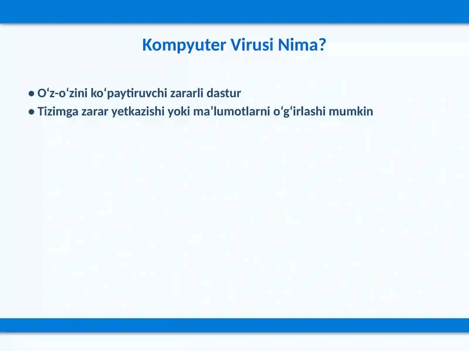 Kompyuter Viruslar va Antivirus Dasturlari 2